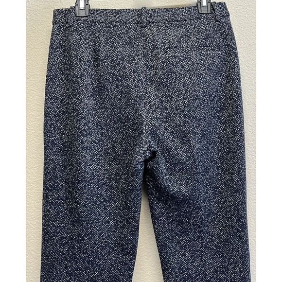 Theory Pants Blue Speckled Knit Wool Blend Tailor Trouser C Size 2 Cropped - Picture 6 of 12